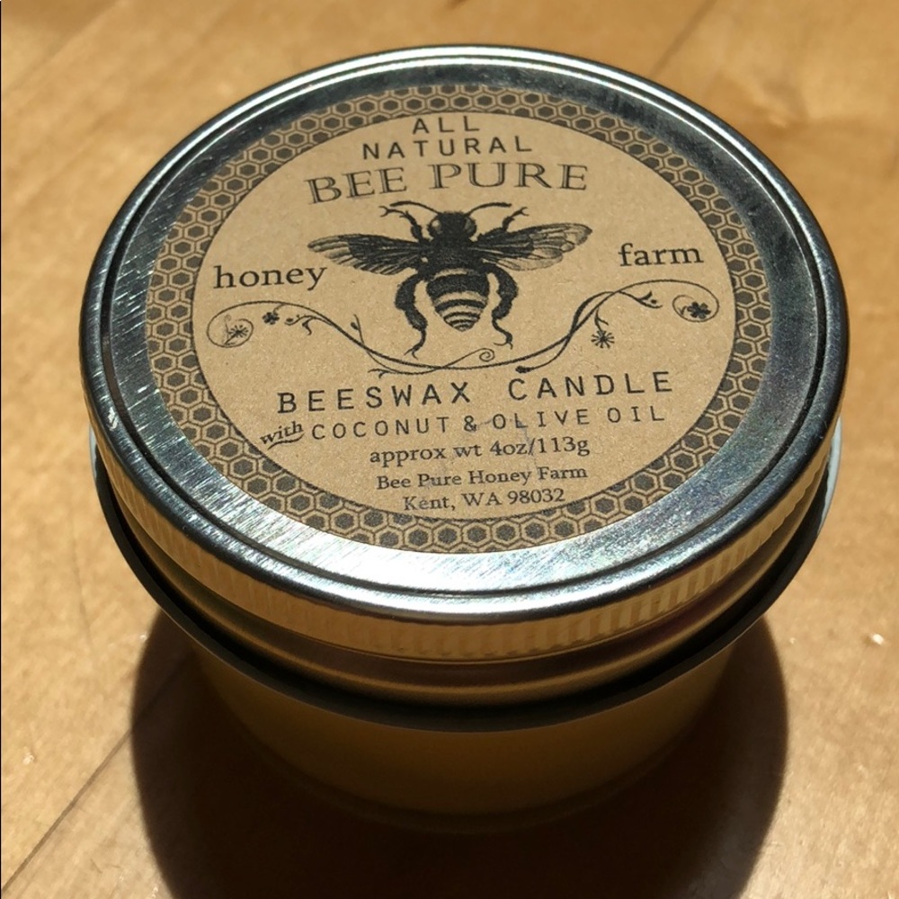 Beeswax candle with coconut &!olive oil